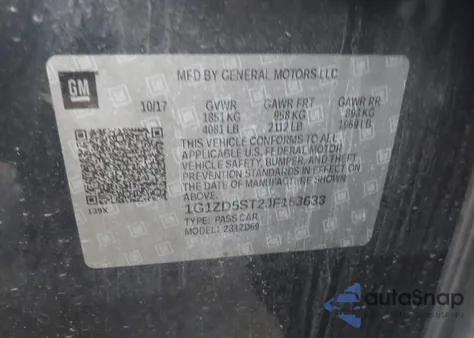 2018 Chevrolet Malibu Lt from USA, damaged, VIN 1G1ZD5ST2JF153633